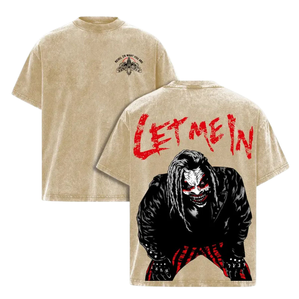 Bray Wyatt "Let Me In" Vintage T-Shirt – WWE Wrestler Graphic Tee, Washed Cotton Unisex