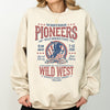 Bronco Riding Wild Horse Race Cowboy Cowgirl Rustic Western Heritage Premium Sweatshirt