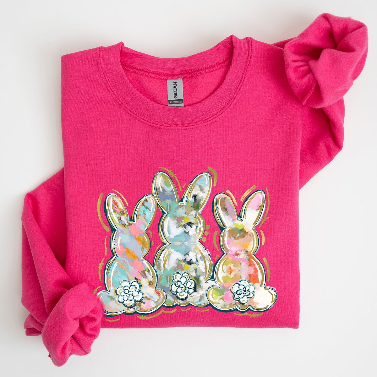 Brushstroke Easter Peter Cottontail Watercolor Festive Spring Print Graphic Sweatshirt