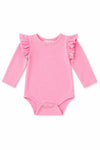 Bubblegum Pink L/S Flutter Bodysuit