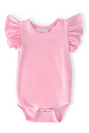 Bubblegum Pink S/S Flutter Bodysuit
