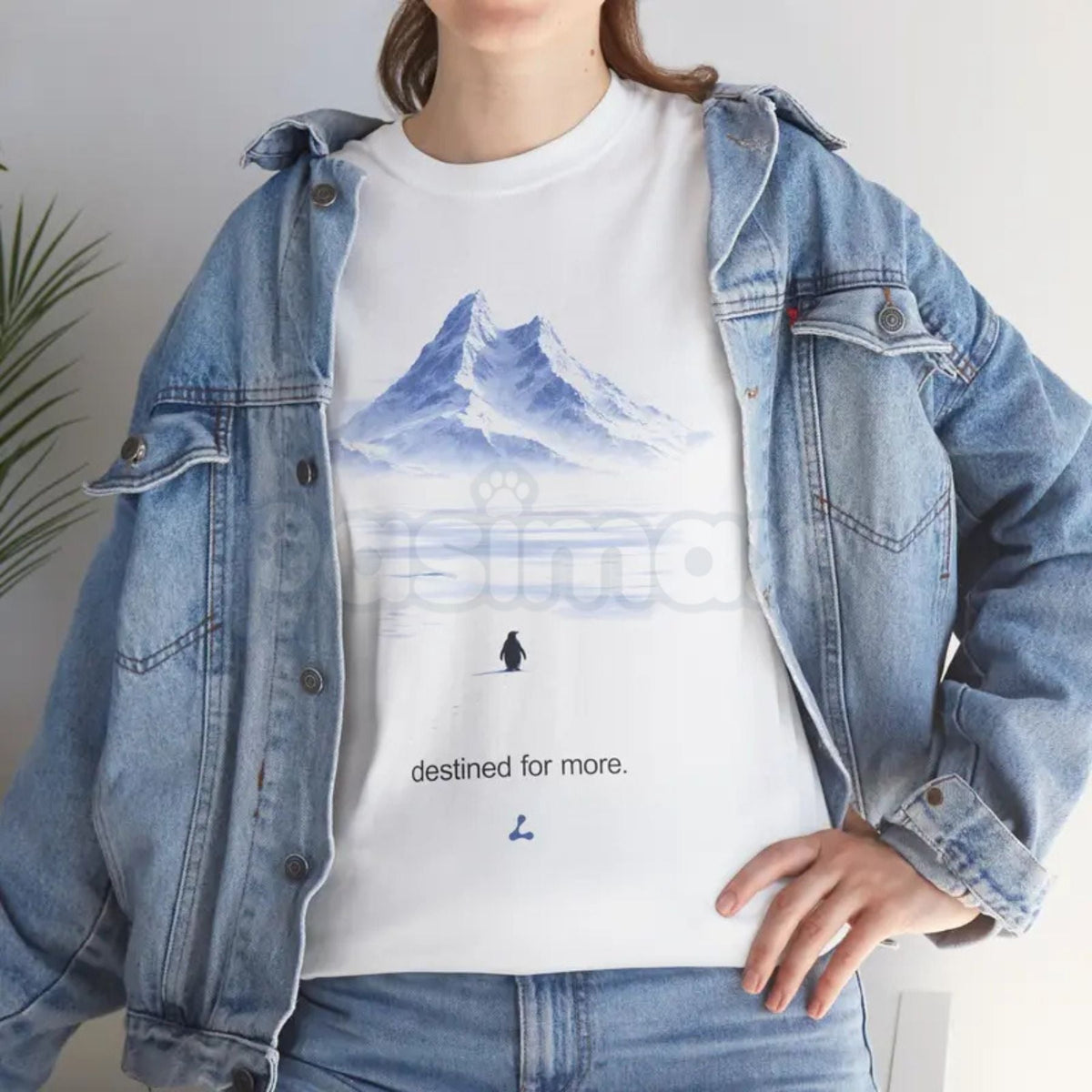 "But Why?" Penguin Mountain T-Shirt - Destined For More Meme Graphic Tee, Werner Herzog Penguin Tribute Shirt, Premium Heavyweight Unisex Existential Humor Top, Minimalist Nature Documentary Apparel, Philosophical Absurdist Streetwear