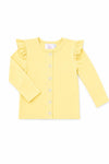 Butter Yellow Ruffle Cardigan