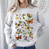 Butterfly Garden Floral Print With Vibrant Butterflies And Blossoms Cozy Sweatshirt