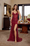 Nox Anabel C1836 Beaded Tulle Gown Lace Up Bodice Prom Gown
