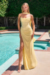 Ladivine CD388 Strapless Draped Neckline Evening Gown
