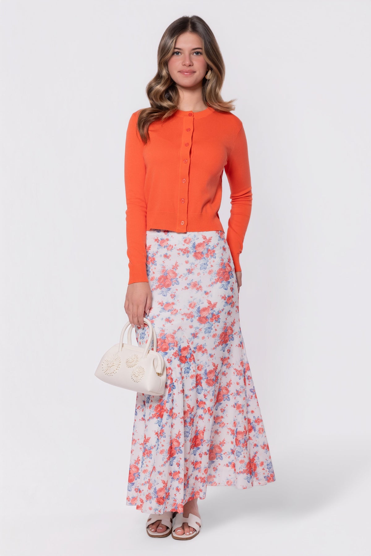 Chloe Cardigan (Deep Coral)