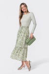 Nancy Skirt (White/Green)