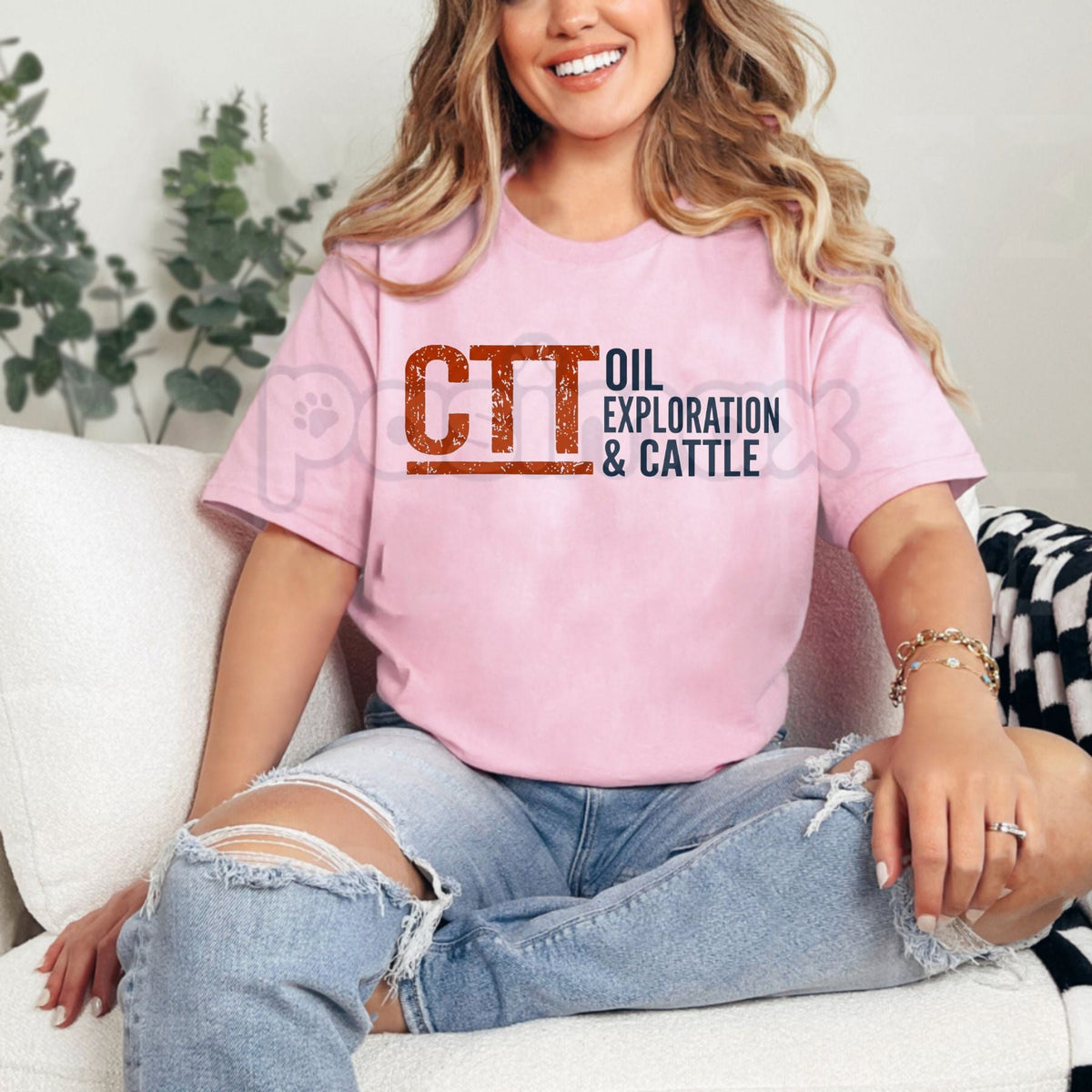 CTT Oil Exploration & Cattle Design T-Shirt - Rugged Oilfield & Ranching Graphic Tee, Industrial Cattleman Heritage Shirt, Premium Heavyweight Unisex Workwear Top, Oil Rig & Livestock Farming Gift, Vintage Western Industry Apparel