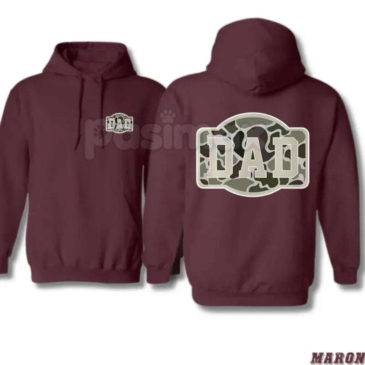Camo DAD Hoodie – Military-Inspired Bold Design Pullover, Proud Father & Veteran Apparel, Unisex