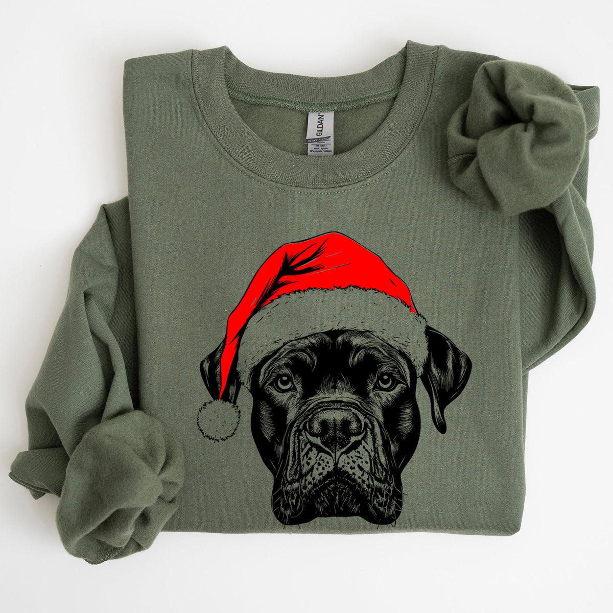 Cane Corso Santa Claus Christmas Dog Lover Portrait Deluxe Edition Graphic Sweatshirt