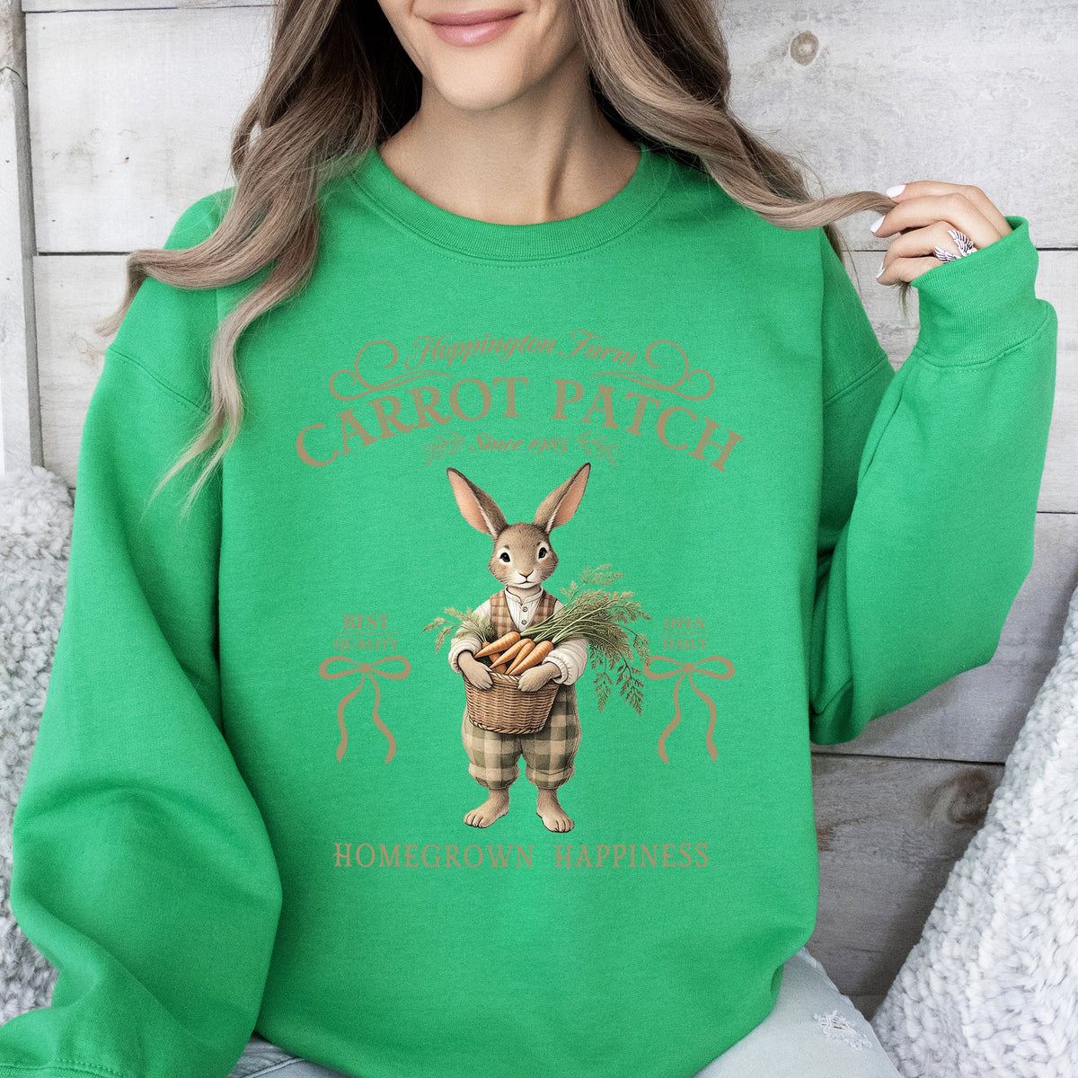 Carrot Patch Adorable Easter Bunny Jesus Rabbit Holiday Festive Family Joy Sweatshirt