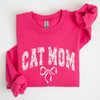 Cat Mom Coquette Pink Bows Trend Girly Soft Girl Era Design Graphic Chic Sweatshirt