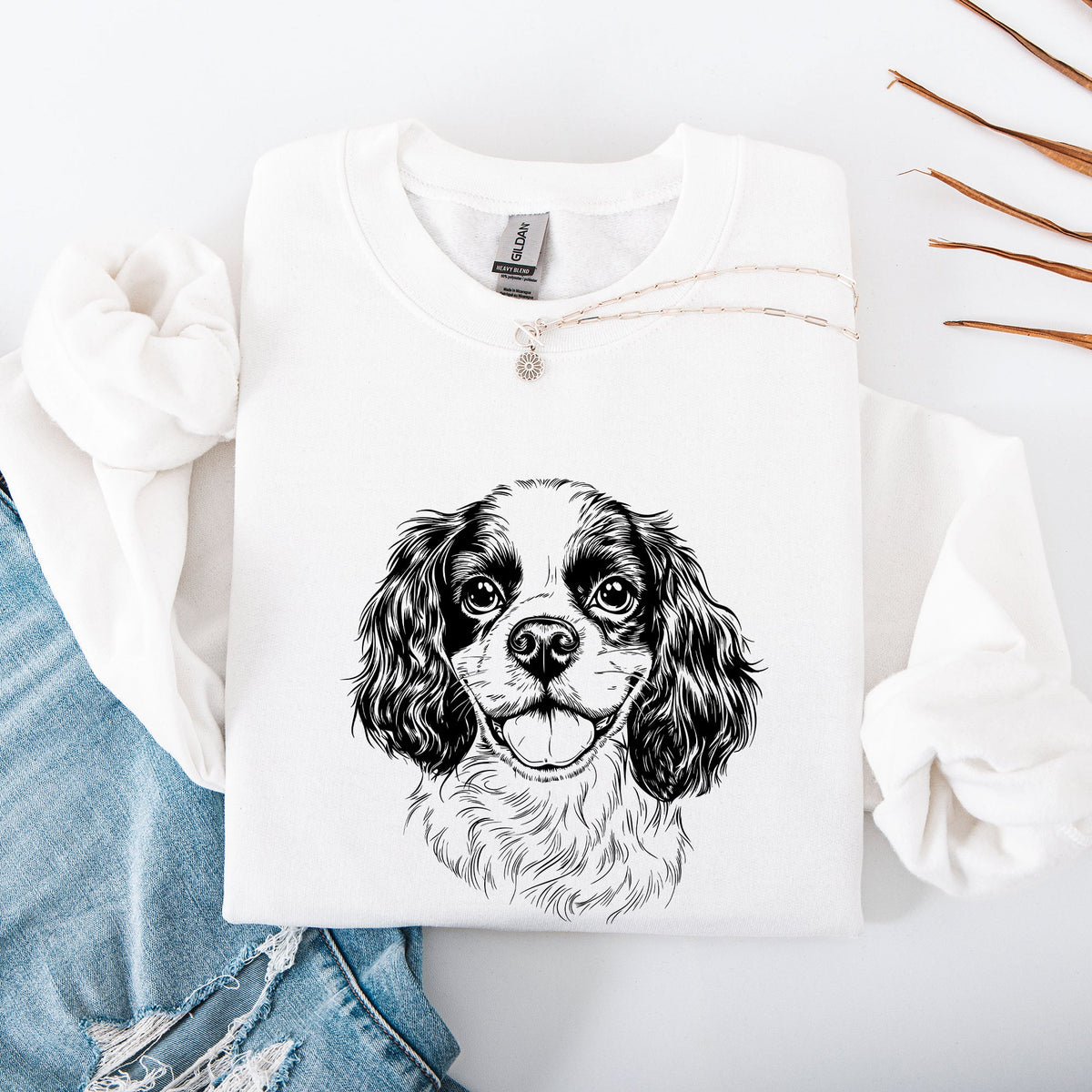 Cavalier King Charles Dog Lover Graphic For Devoted Pet Parents Premium Edition Sweatshirt