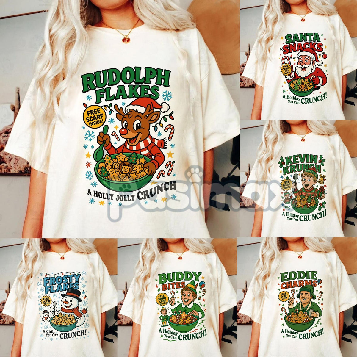 "Cereal Christmas Movies" T-Shirt - Retro Christmas Charm Shirt, Nostalgic Holiday Tee