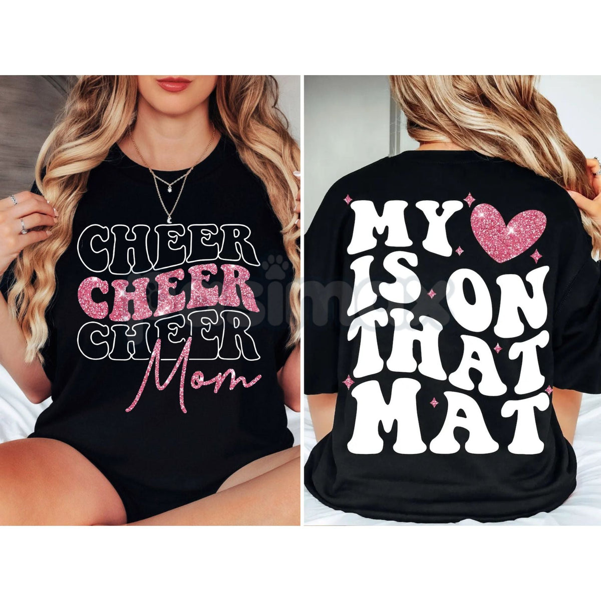 Cheer Mom Game Day T-Shirt - Sparkly Cheerleader Competition Tee, Proud Cheer Mom Sidekick Shirt, Retro Aesthetic Cheer Spirit Apparel