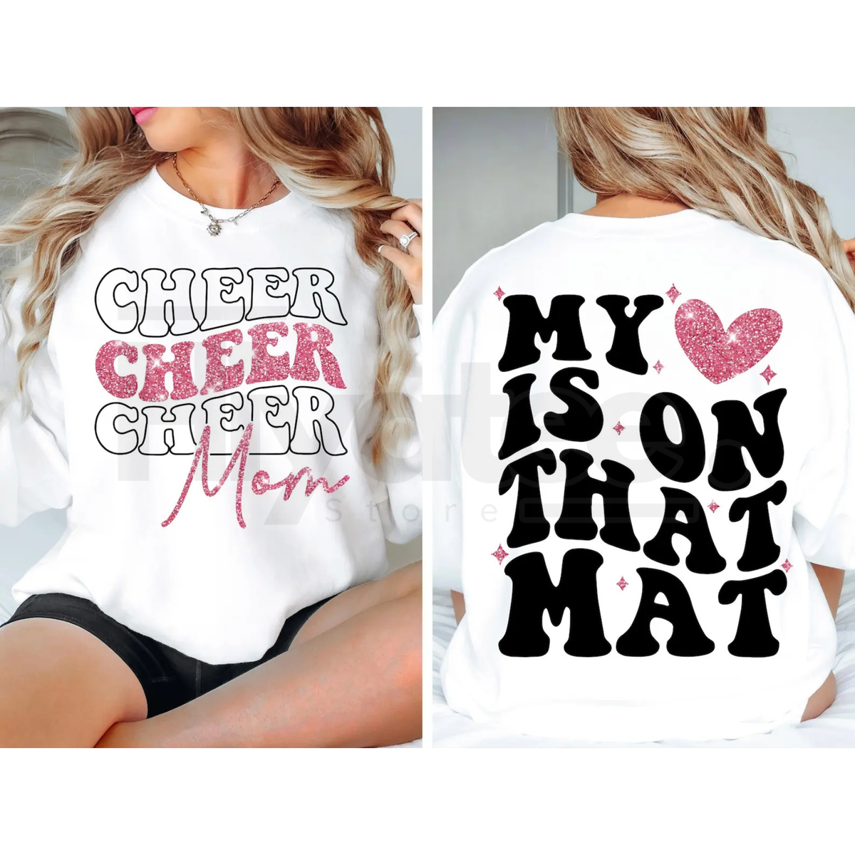 "Cheer Mom" Game Day T-Shirt – Sparkling Cheerleader Competition Graphic Tee