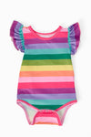 Cheerful Stripes S/S Flutter Bodysuit