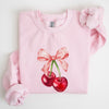 Cherries Pink Bows Coquette Girly Soft Girl Era Limited Edition Graphic Sweatshirt