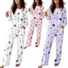 ChicMe Women's Floral Print Lounge Set - Long Sleeve Top & Casual Pants with Pockets, Comfortable Home Wear