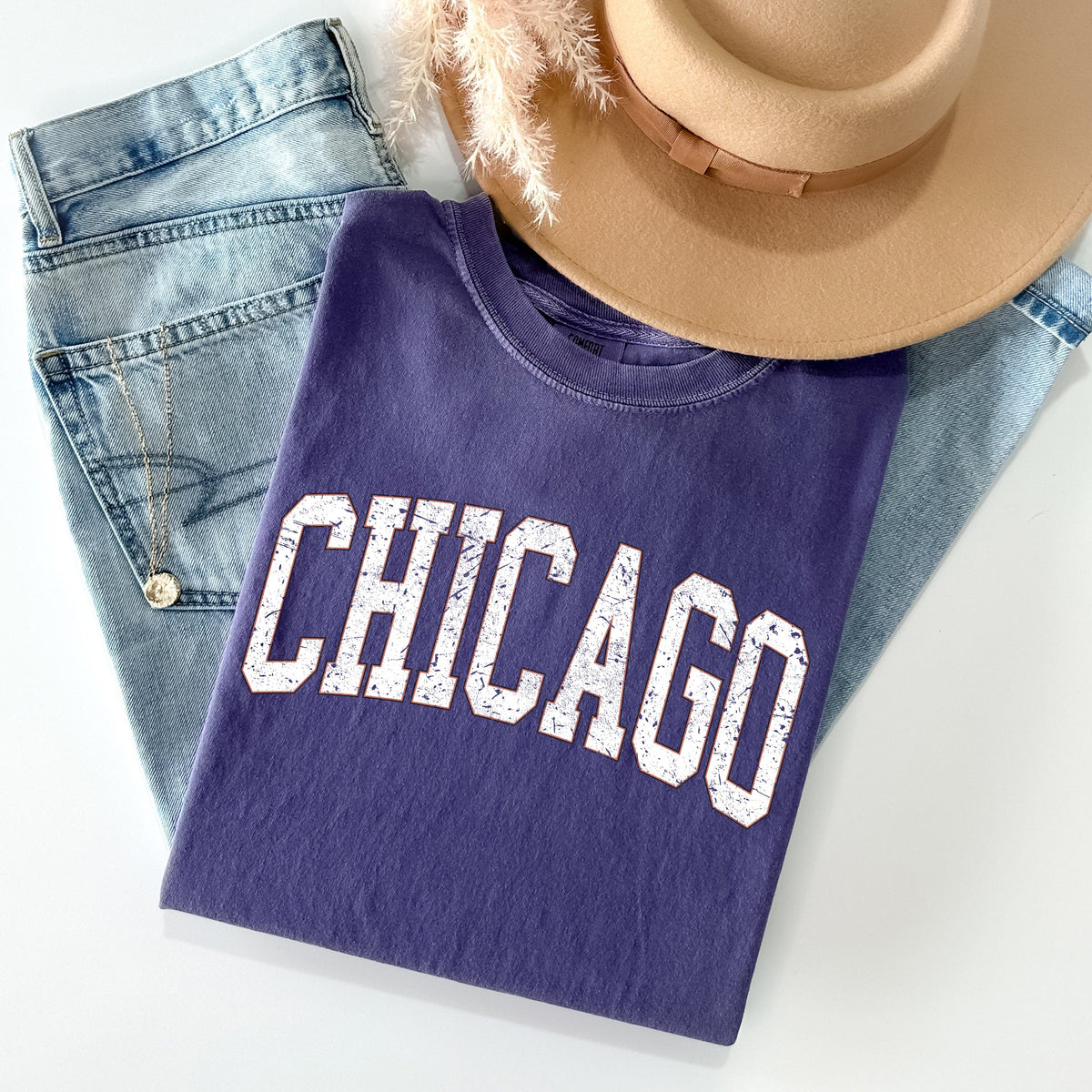 Chicago Football Big Game Touchdown Tailgate Party University College Comfort Colors Tee