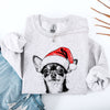 Chihuahua Santa Claus Christmas Pups Holiday Cheer Dog Lovers Festive Pet Portrait Sweatshirt