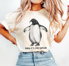 Baby It's Cold Outside Penguin Cozy Winter Animal Scene With Ice Crystal Charm And Snowy Whimsy Comfort Colors Tee