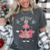 All Spruced Up Vintage Christmas Silhouette And Ornament Holly Wreath Scene Graphic Tee
