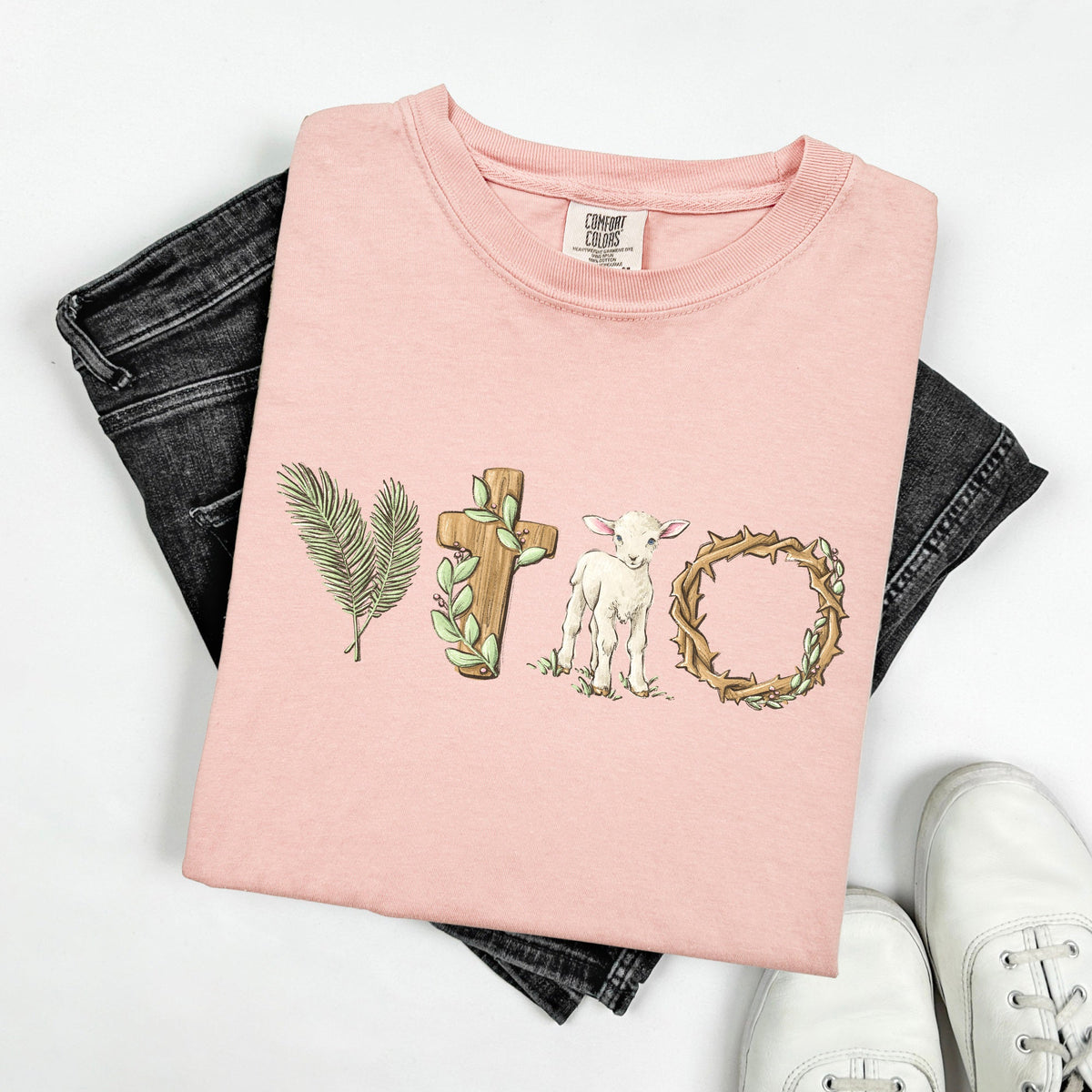 Christian Easter Gospel Bunny Jesus Rabbit Faith Holiday Religious Devotional Comfort Colors Tee
