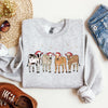 Christmas Calves Holstein Cow Lovers Santa Farm Life Winter Snow Xmas Sweatshirt