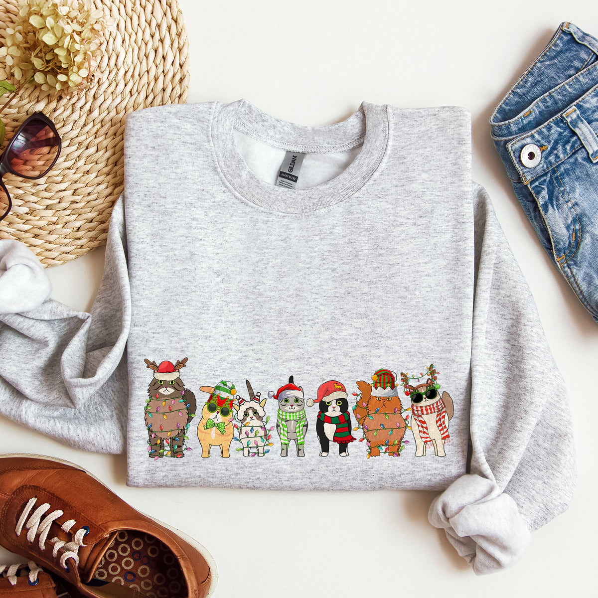 Christmas Cats Santa Pals For Cat Lovers And Pet Owners Celebrating The Holiday Season Cozy Festive Sweatshirt