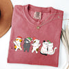 Festive Christmas Party Cats Santa Cute Cat Lover Graphic Edition Comfort Colors Tee