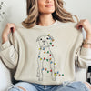 Christmas Pit Bull Lights Santa Dog Lover Holiday Cheer Seasonal Cozy Fleece Sweatshirt