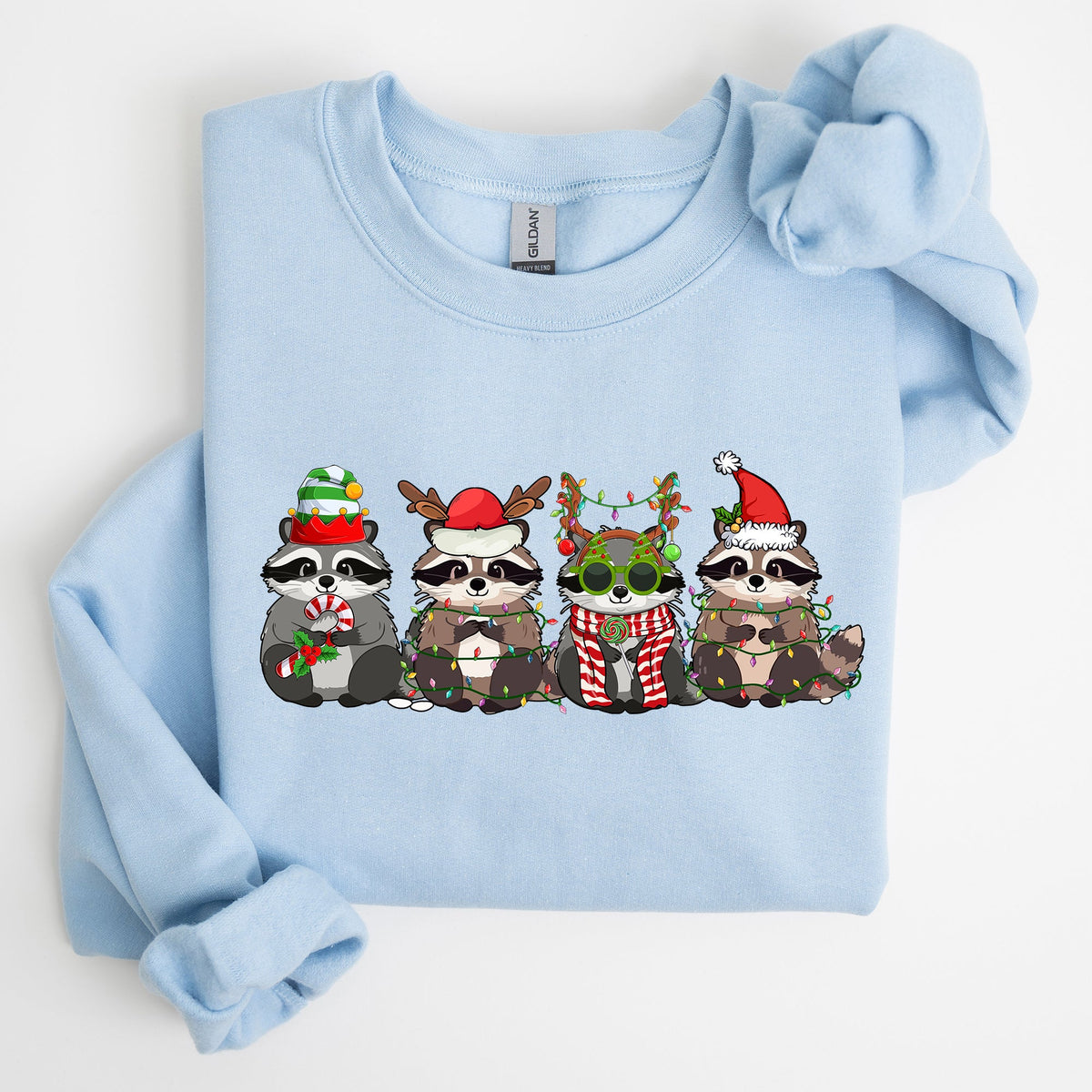 Christmas Raccoons Santa Winter Snow Xmas Raccoon Lovers Festive Cozy Holiday Cheer Sweatshirt