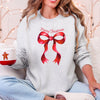 Christmas Geese Retro Coquette Bow Ribbon Winter Holiday Design Collection Sweatshirt