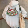 Christmas Deer Hunting Camo Hoodie – Funny Merry and Bright Holiday Deer Head Sublimation, Country Outdoors Pullover