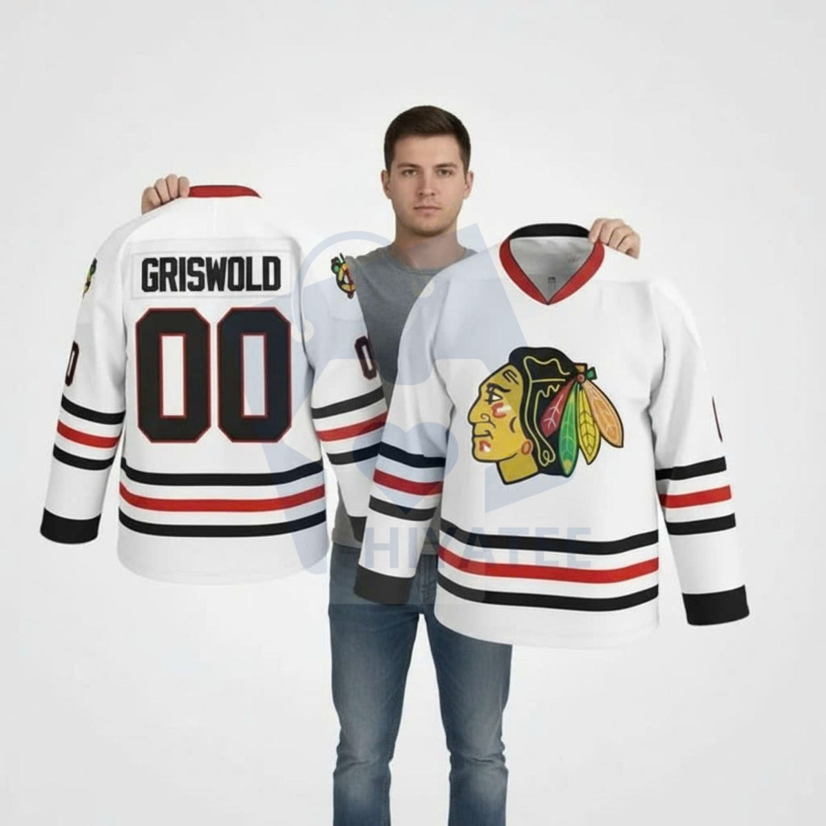 Clark Griswold Hockey Jersey #00 – Custom Christmas Vacation Fan Apparel, Classic Fit 100% Polyester
