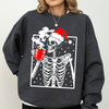 Coffee Lover Santa Skeleton Christmas Snow Winter Xmas Festive Latte Edition Sweatshirt