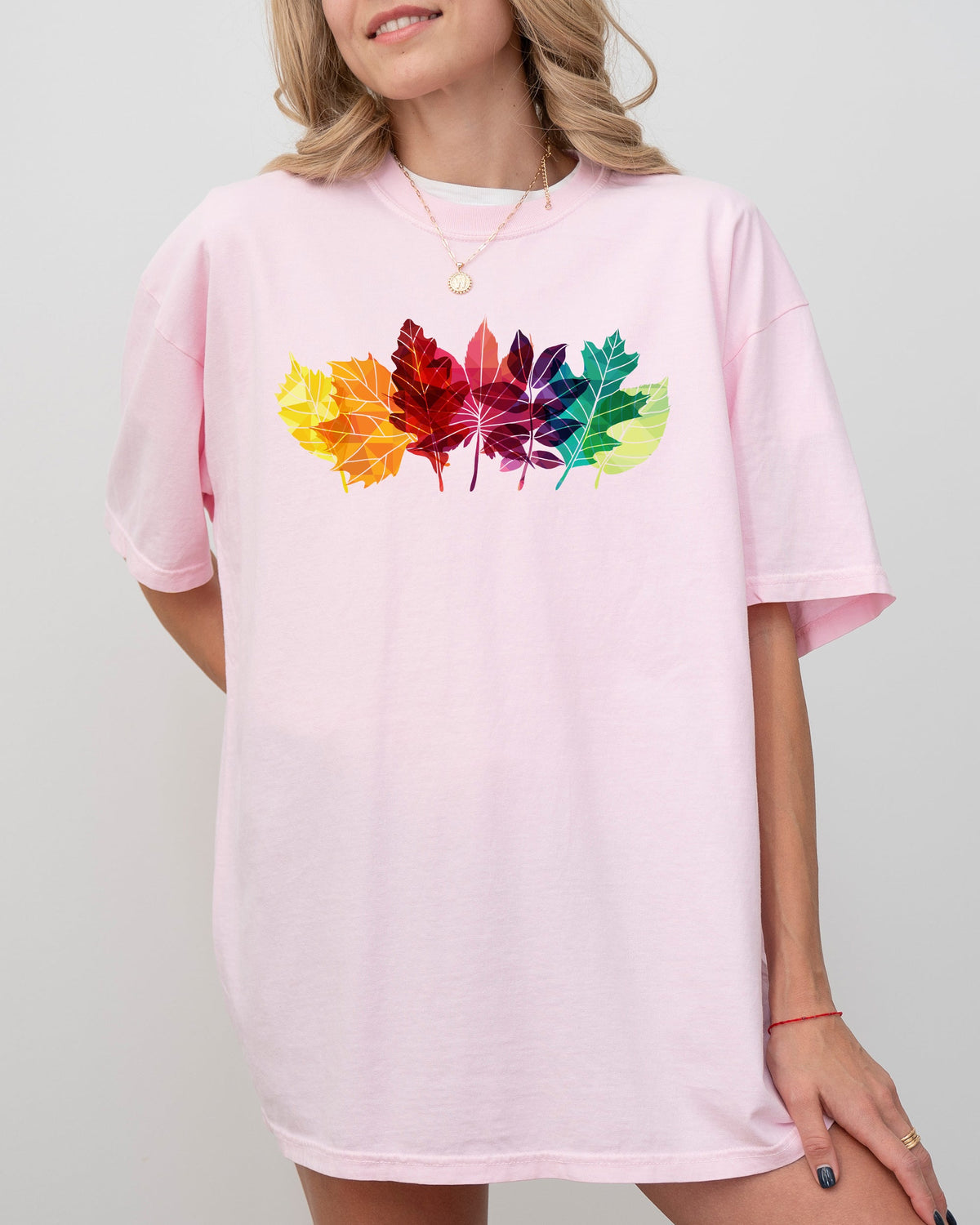 Colorful Autumn Leaves Fall Foliage Botanical Halloween Thanksgiving Comfort Colors Tee