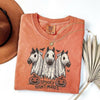 Comfort Colors Halloween Spooky Night-Mares Horse Shirt, Cute Ghost Horse Tee, Western Halloween Cowgirl Graphic T-Shirt, Fall Season Gift