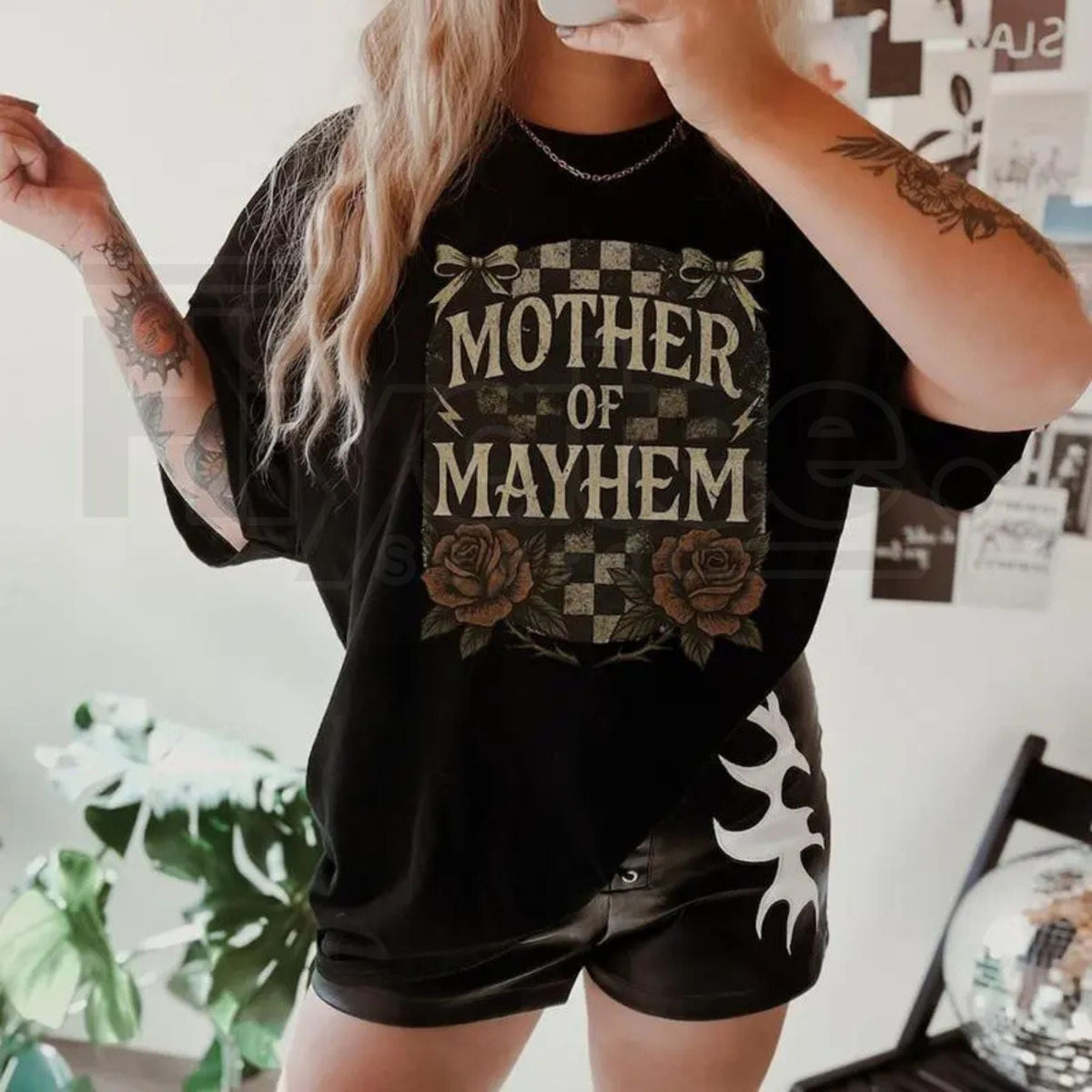 Comfort Colors® Mother of Mayhem Shirt – Edgy Badass Mama Graphic Tee