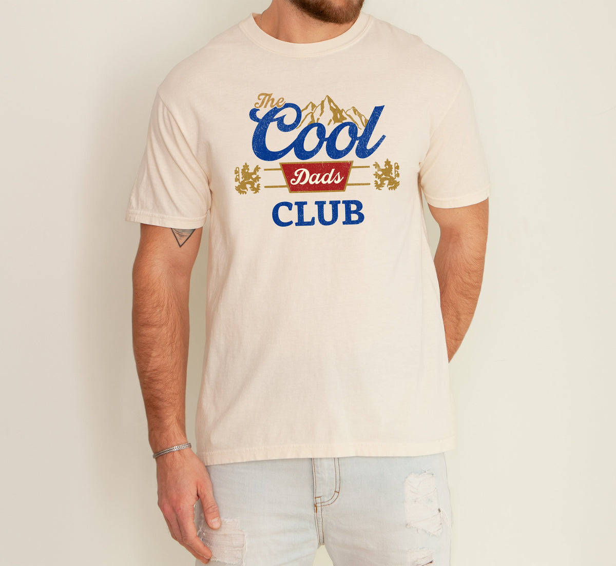Cool Dads Club Beer Retro The Man The Myth The Legend Father's Day Comfort Colors Tee