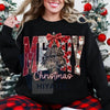 Coquette Merry Christmas Shirt: Checkered Star Leopard Letters