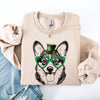 Corgi Adorable Dog St Patrick's Day Lucky Irish Celtic Clover Edition Sweatshirt