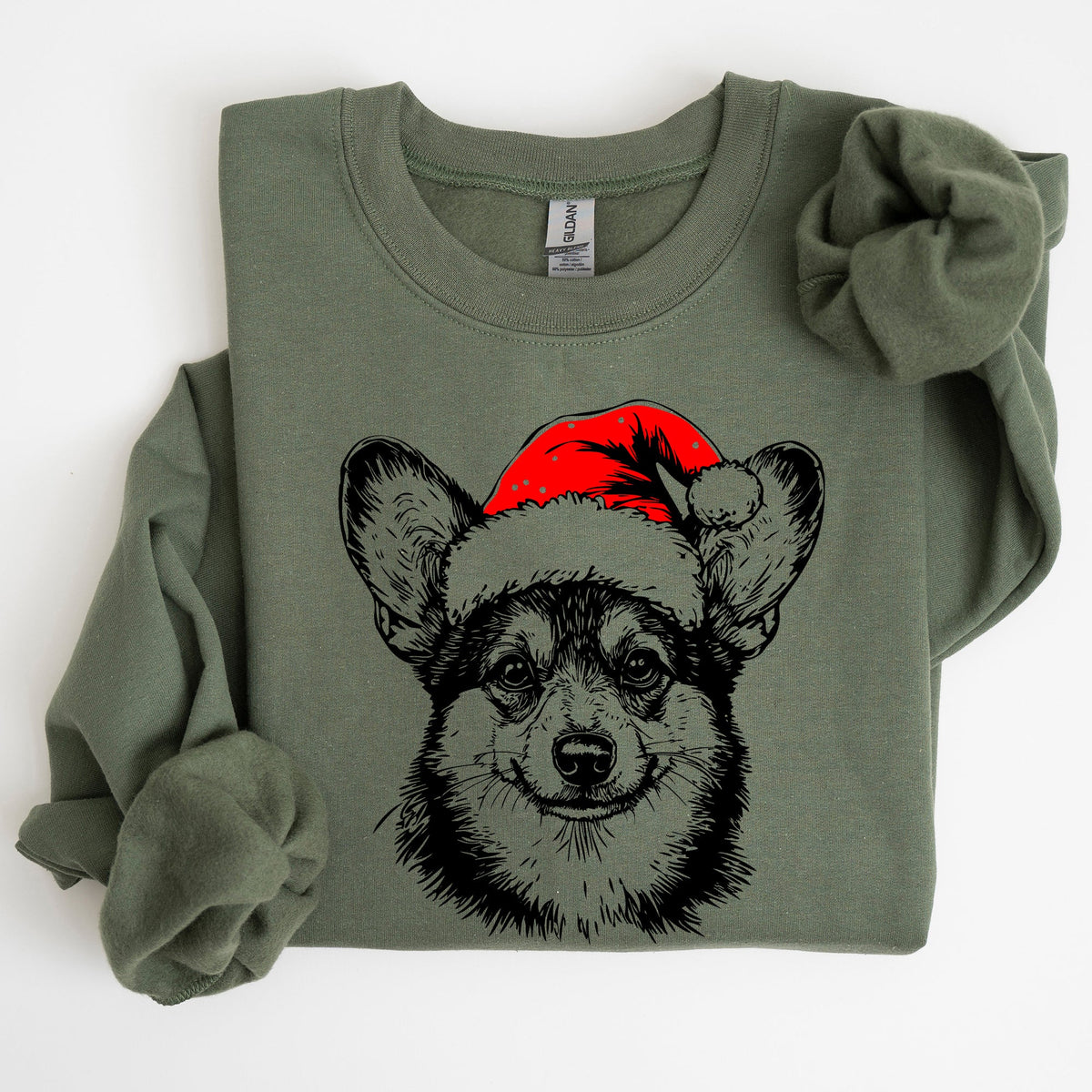 Corgi Santa Christmas Cheer For Dog Lovers And Pet Parents Festive Holiday Themed Sweatshirt