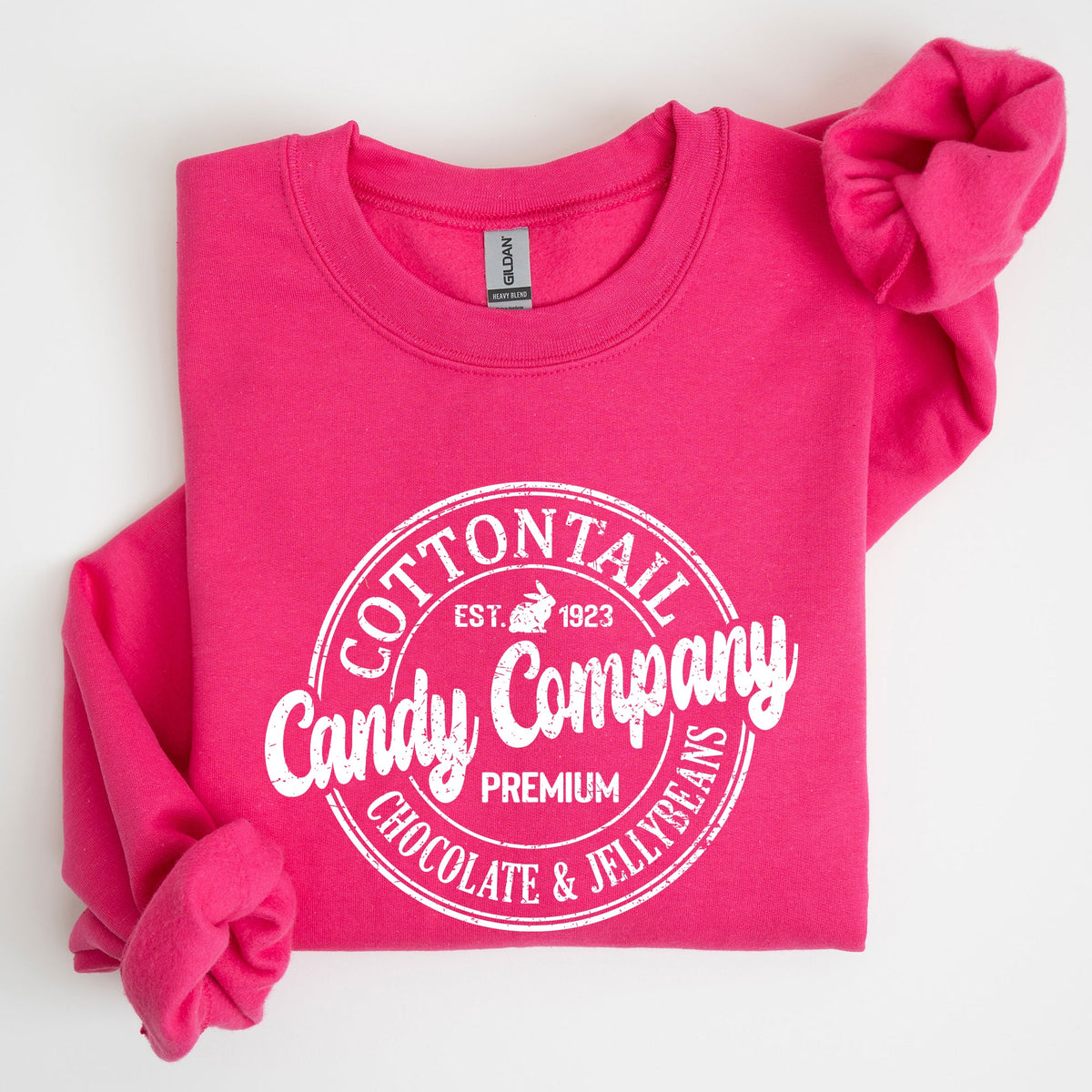 Cottontail Candy Company Retro Sign Easter Vintage Graphic Illustration Sweatshirt