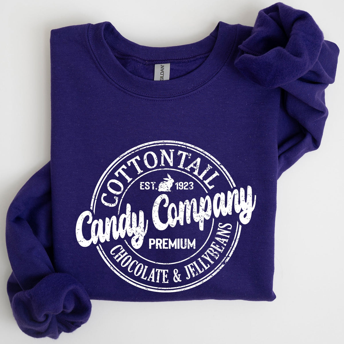 Cottontail Candy Company Retro Sign Easter Vintage Graphic Illustration Sweatshirt