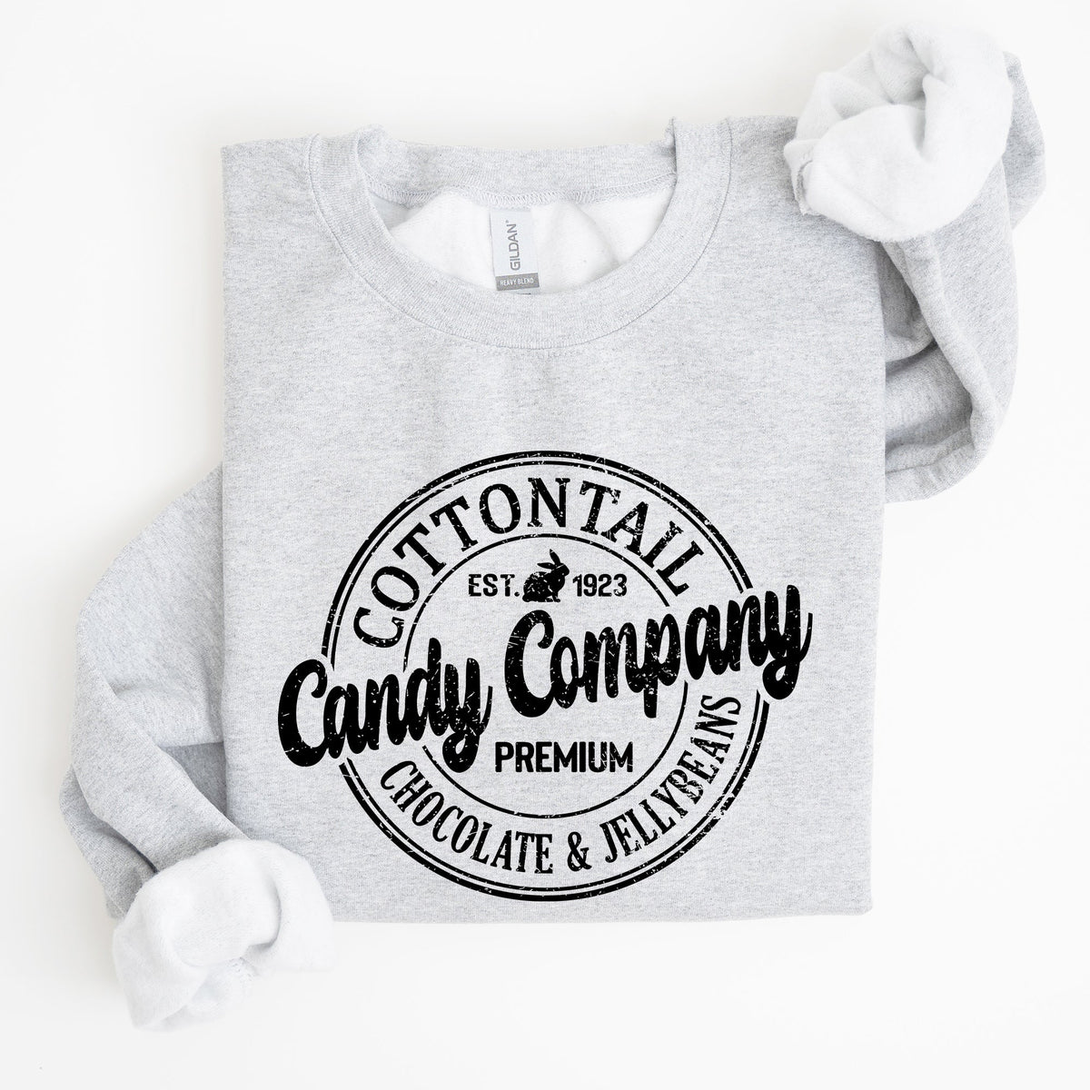 Cottontail Candy Company Retro Sign Easter Vintage Graphic Illustration Sweatshirt