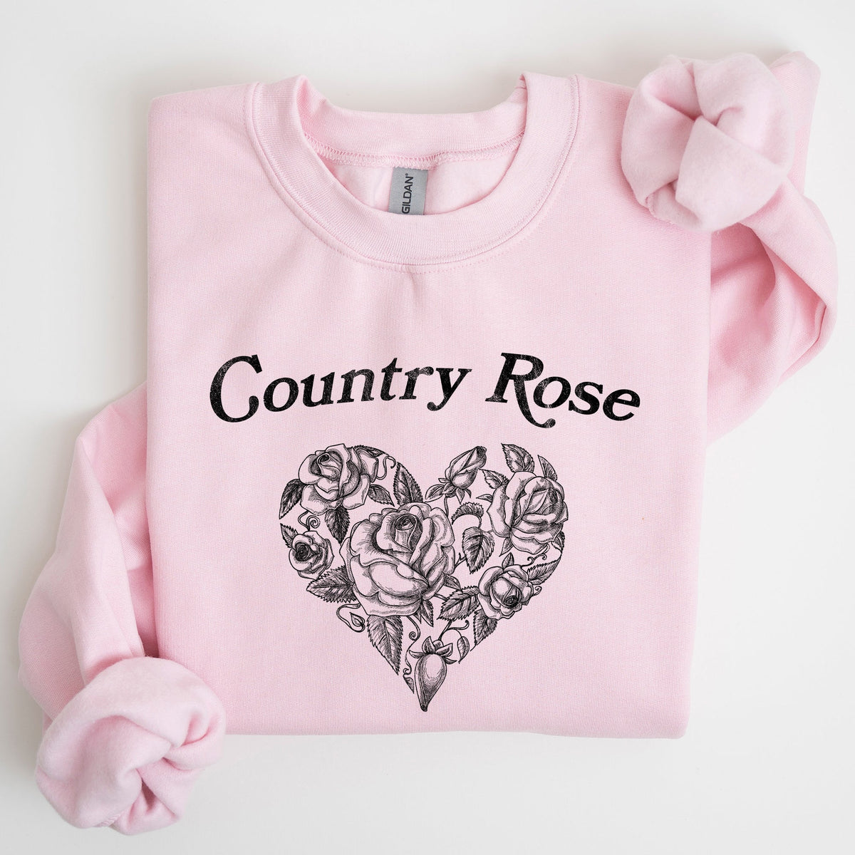 Country Rose Heart Cowgirl Cowboy Western Rustic Heritage Celebration Edition Sweatshirt