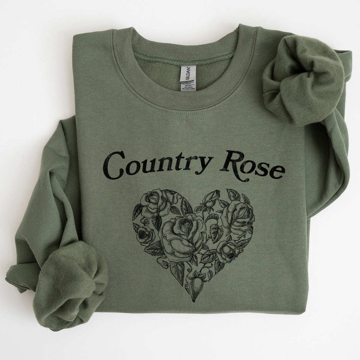 Country Rose Heart Cowgirl Cowboy Western Rustic Heritage Celebration Edition Sweatshirt